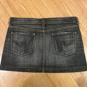 Grey Denim Y2K Mini-Skirt